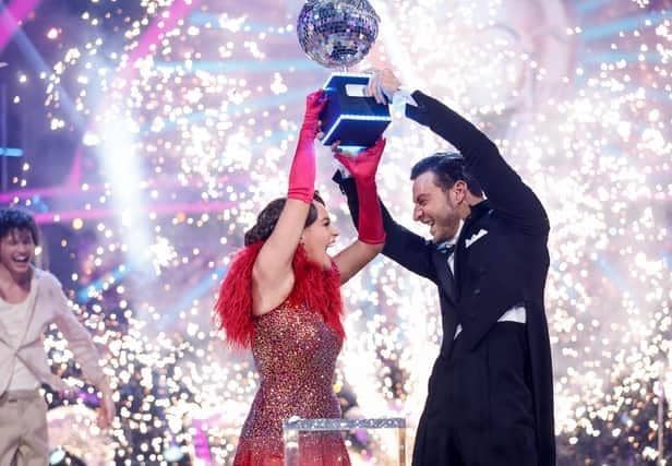 Ellie and Vito won the glitterball trophy for Strictly Come Dancing 2023