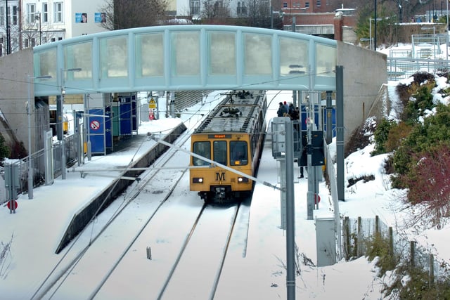 The University Metro Station in the snow of 2010.