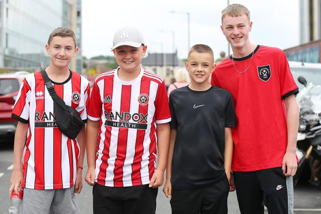 Sheffield United fans pictured ahead of the game against Millwall