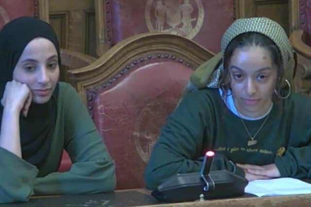 Two of the young women who challenged Sheffield City Council's education, children and families policy committee over allegations of systemic racism in the city education system