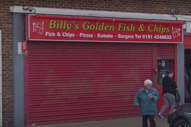 Billy's Golden Fish and Chips, in Horsley Hill Square, has a 4.0 rating from 154 reviews.