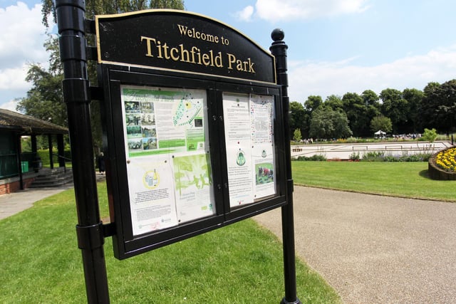 Titchfield Park is a town centre park providing facilities and experiences for all age groups. Areas of interest are; a bowling green, play area, multi use sports pitch, water feature, formal and informal floral bed displays all complimented by a riverside walk that runs through the park leading to local nature reserves and a mill pond.
