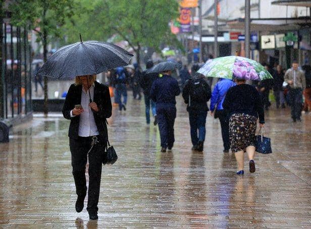 Yellow warning for rain is in place for Sheffield