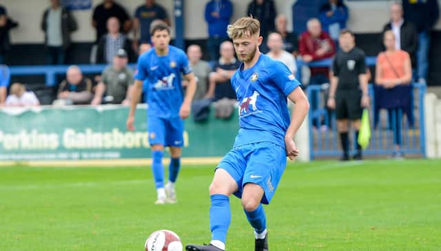 Liam Waldock is enjoying his time at Gainsborough Trinity whilst on loan from Sheffield Wednesday. (KATE SIMMONDS / KLS PHOTOGRAPHY)