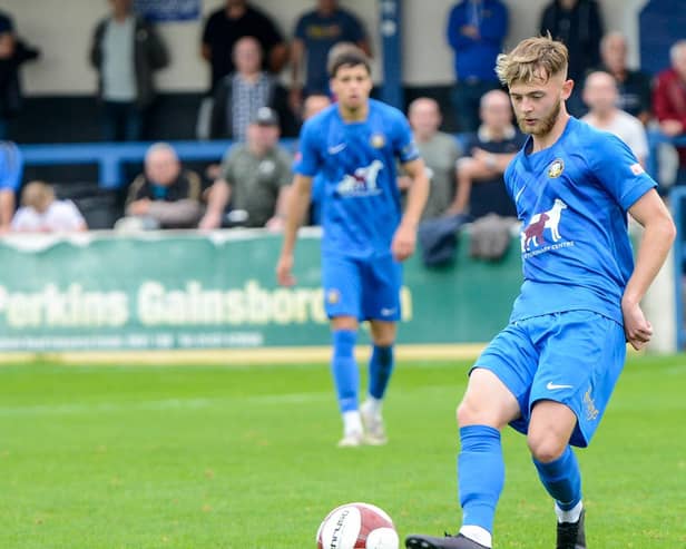 Liam Waldock is enjoying his time at Gainsborough Trinity whilst on loan from Sheffield Wednesday. (KATE SIMMONDS / KLS PHOTOGRAPHY)