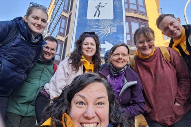 The Dean of Sheffield Abi Thompson (second from right) and her team during the Camino di Santiago pilgrimage
