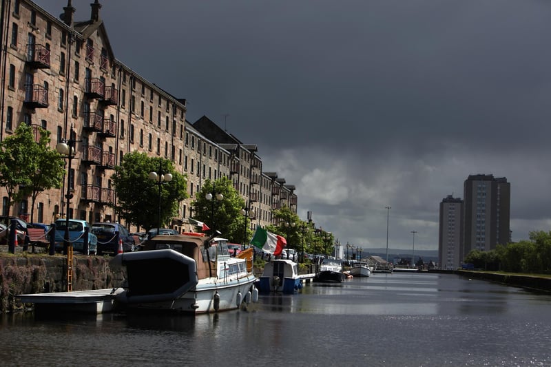 A dark day on Speirs Wharf - which saw major regeneration projects throughout the 2000s