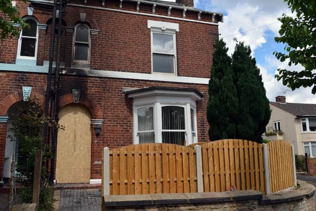 An arson attack was to blame for a house on Grange Crescent, Sharrow, going up on flames yesterday