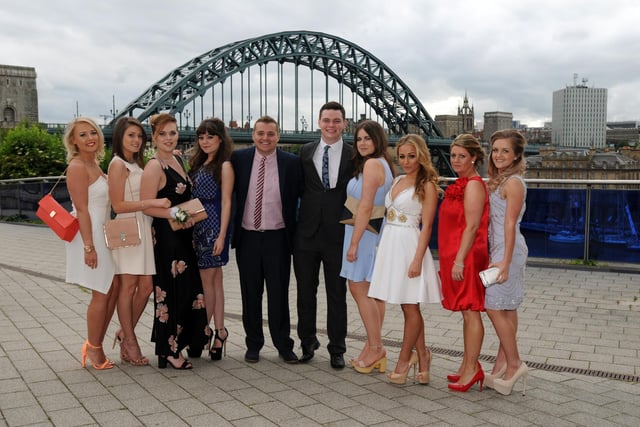 Year 13 students enjoy their leaving prom on the banks of the River Tyne in 2014.