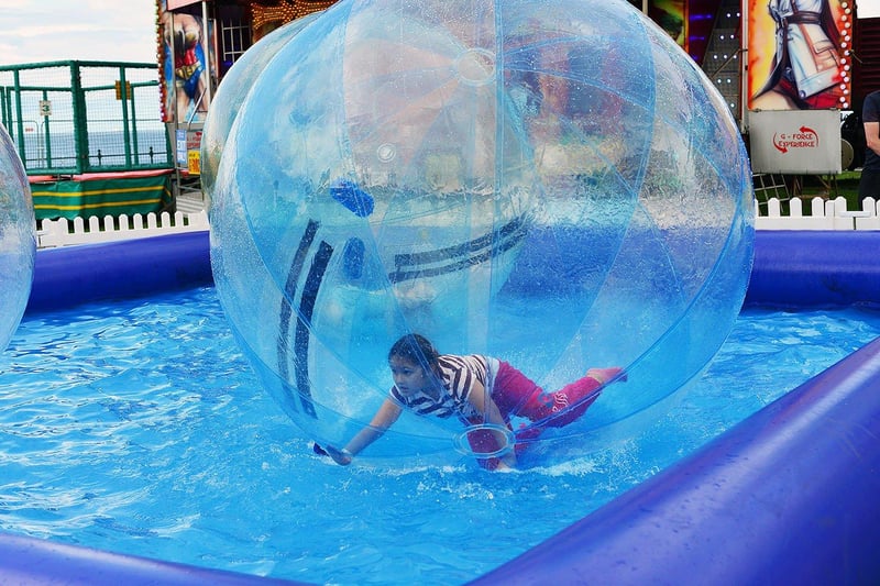 Inflatable buggle ball at Hartlepool Carnival.