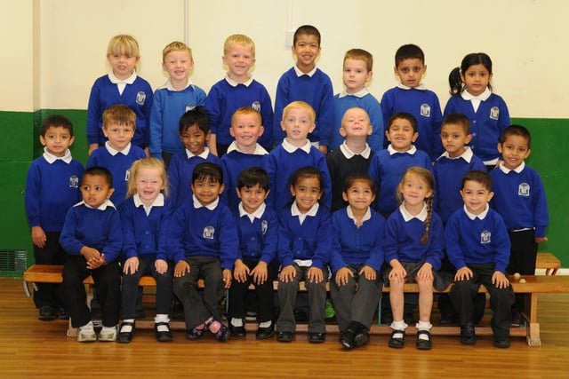 It's Mrs Field's reception class from Marine Park Primary School in 2013.