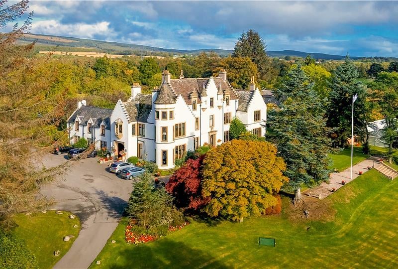 A stunning baronial styled former mansion house set in 10 acres of land - £1,800,000.