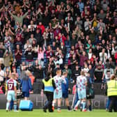 Burnley fans applaud players on their way off the pitch following the Premier League match at Turf Moor, Burnley. Nick Potts/PA Wire.