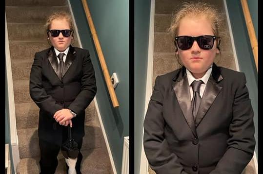 This youngster wanted to be a Kingsman - what do you think, has he nailed the look?