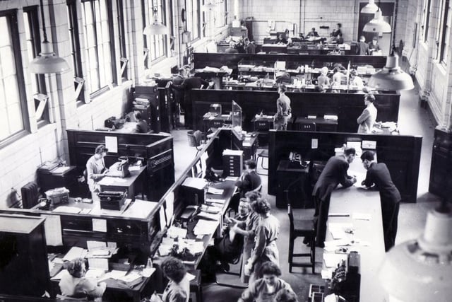 Inside Sheffield’s Star and Telegraph offices in July 1960.