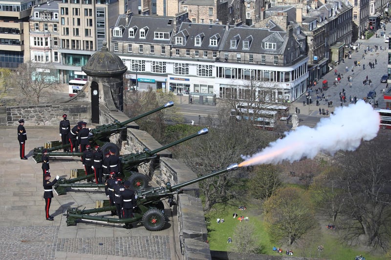 People watched the salute from Princes Street and its gardens
