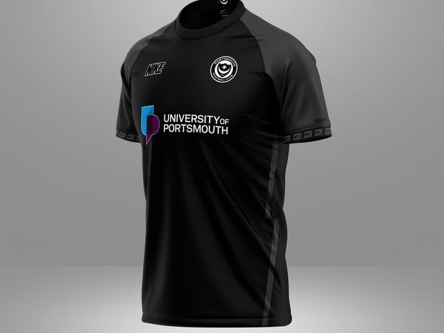 This black away kit is not unlike one Pompey wore in some of their most successful Premier League years.
