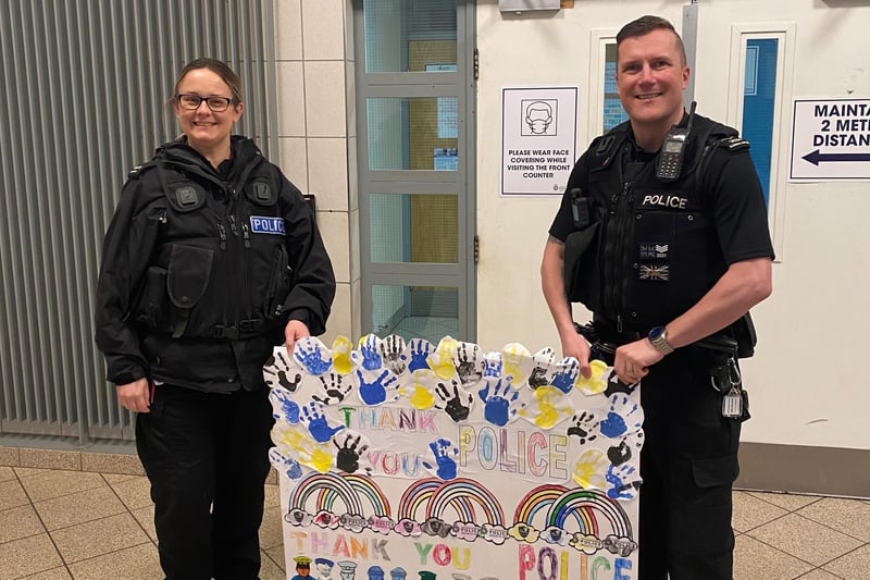 Mansfield police officers say they are 'delighted' with the High Oakham Primary School pupils' uplifting display.