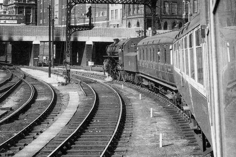 You can't beat the romance of steam as an early morning express thunders into Sunderland Central Station in 1955. Photo: Bill Hawkins