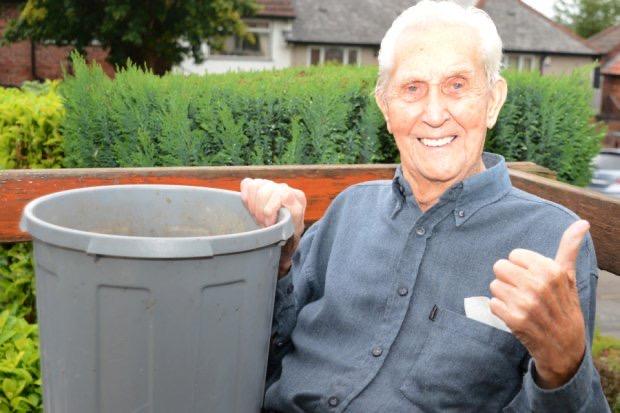 Jack completed the charity ice bucket challenge when he was 102. He did the challenge dressed in nothing but a pair of Union Jack boxer shorts.