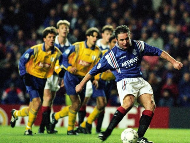 A penalty helped McCoist to a Champion's League brace