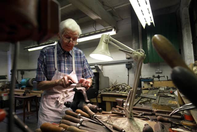 Stan Shaw made highly sought-after knives in his workshop at Kelham Island (he had a four-year waiting list and his blades are worth hundreds of pounds).