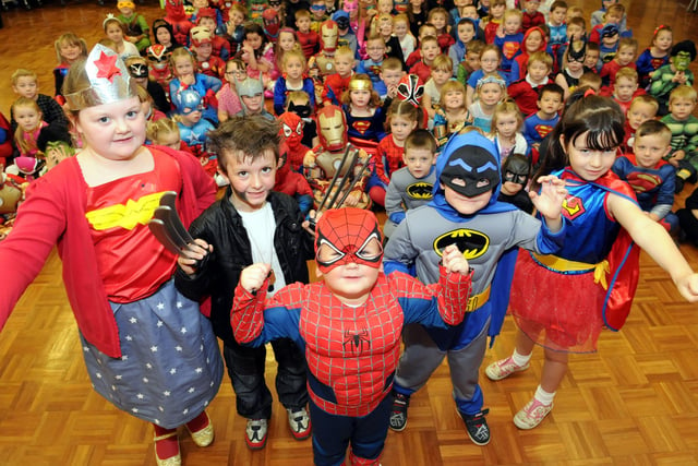 Pupils from Monkton Infants School dressed as superheroes to raise money for Children In Need in 2014. Does this bring back happy memories?