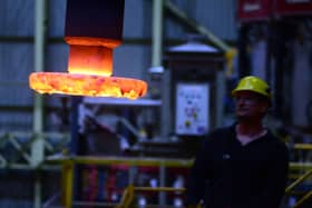 Tour of Tata Steel  in Rotherham and Stocksbridge to view the high standard of steel produced those sites. Picture Scott Merrylees. Unions want measures to make sure more UK steel is used in HS2