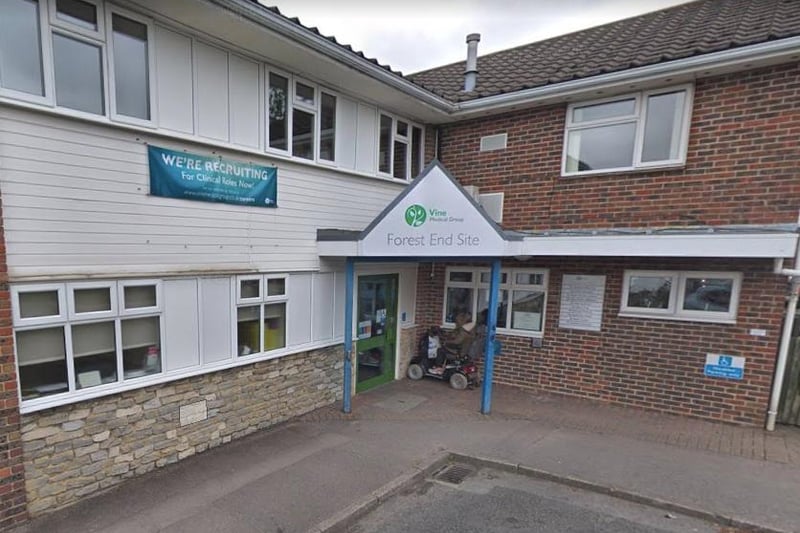 Vine Medical Group, which has four sites in Waterlooville, was rated 73% good and 14% poor by patients.