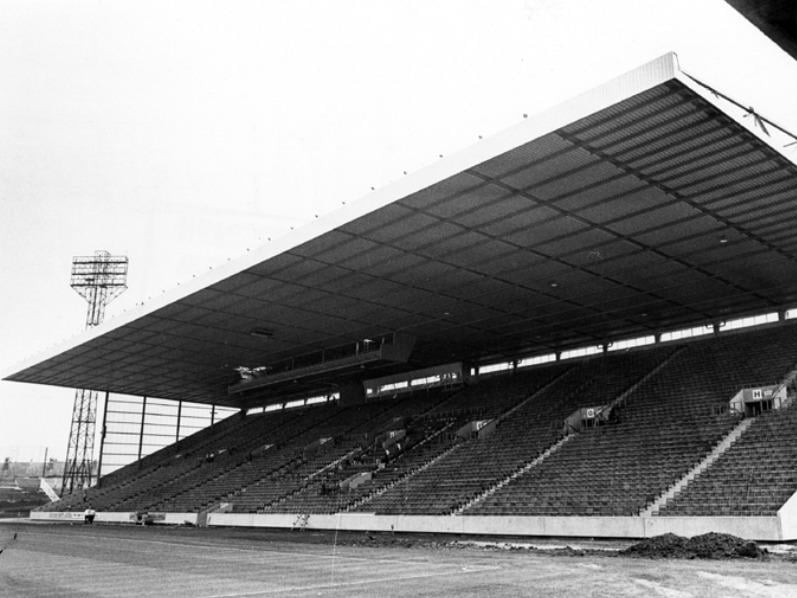 Sheffield United's new South Stand at Bramall Lane, pictured in 1975