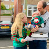 Mark and Claire Williams, with baby Freddie, will be joining in the carolling each week throughout December