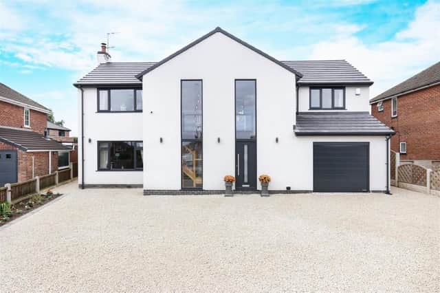 This striking house on Rose Avenue, Calow, is on the market for £575,000
