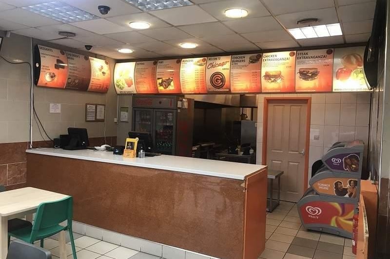 This is what Chicago Grill looks like inside. Currently it offers takeaway along with a thriving delivery service which includes, Burgers, chicken burgers, spare ribs, spicy wing meals, kids meals, milkshakes & deserts