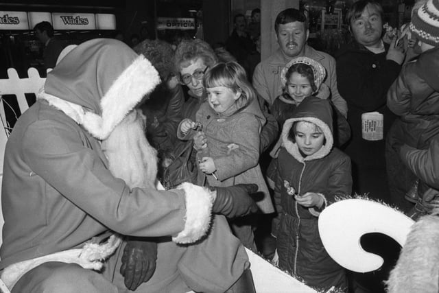 Santa with children outside Littlewoods in December 1983. Does this bring back wonderful memories?
