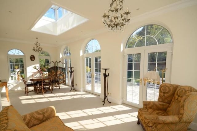 There’s plenty of space within for unwinding, including this spacious reception room.