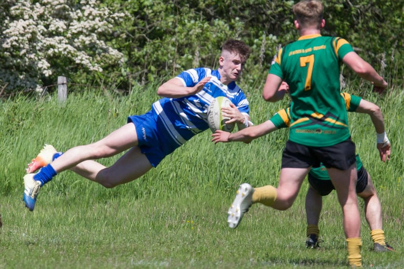 Kieran Hayes playing for Jed Thistle