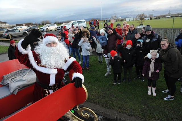 Families turned out to see Santa in Hartlepool.