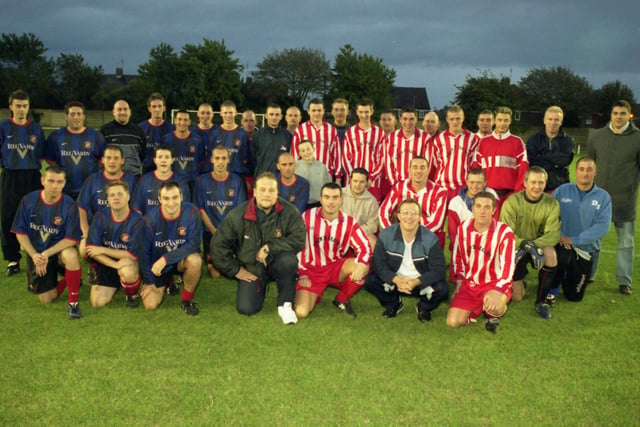 The SAFC staff were pictured before a charity match with St Leonard's. Remember this from October 2002?