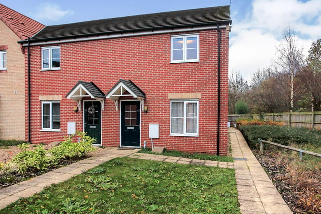 This attractive two bedroom home is available for a 75 per cent share under the shared ownership scheme, with no chain. Perfect for first-time buyers, it includes a lounge, kitchen diner, two double bedrooms, family bathroom and an enclosed rear garden. Price: £121,875
