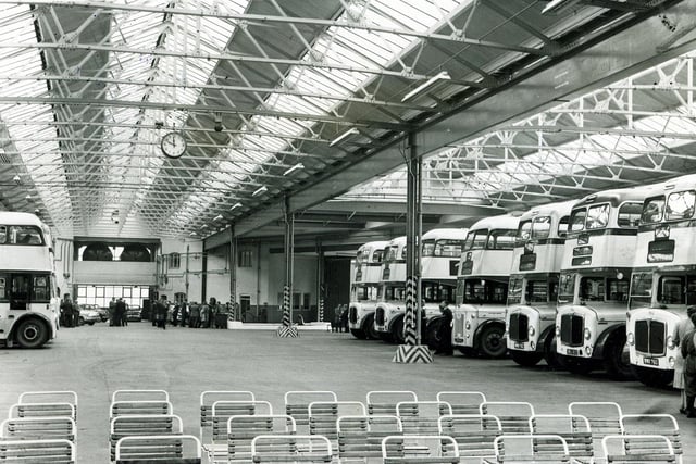 The opening of the Leadmill Road Bus Depot, Sheffield, on July 15, 1963