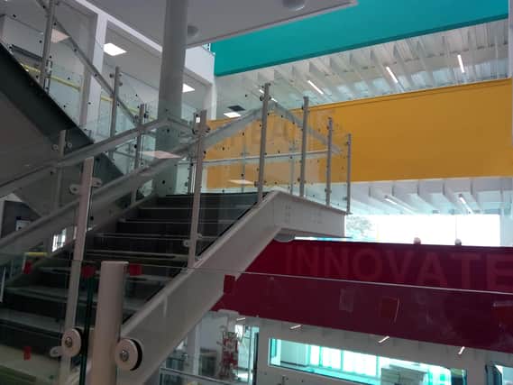 The main staircase in the Doncaster UTC