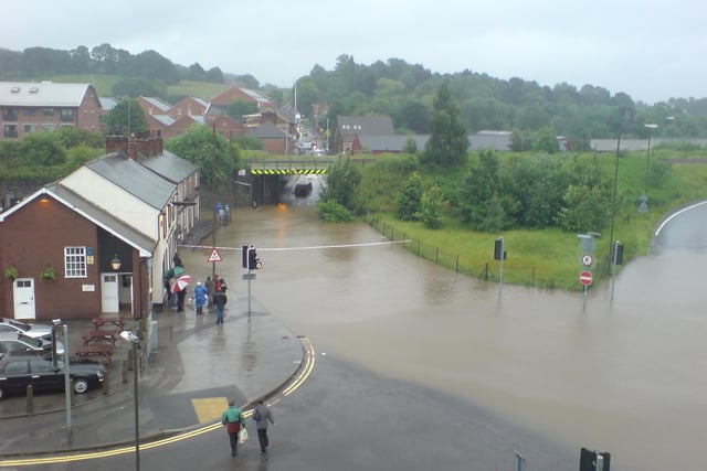 The bottom of Hady Hill was affected by flash flooding in 2007.