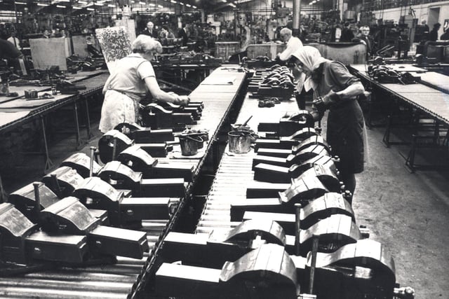 Vices being finished at Record Ridgway tools, November 1977