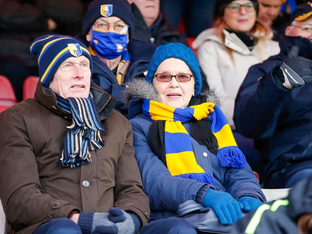 Mansfield Town fans at Crawley Town FC.