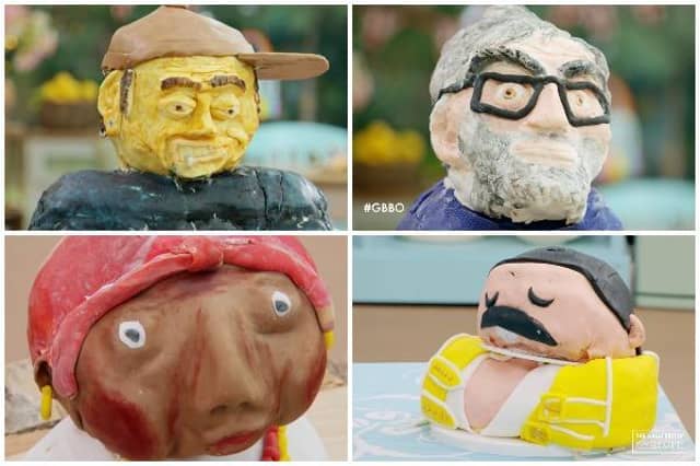 Bake Off celebrity cake busts