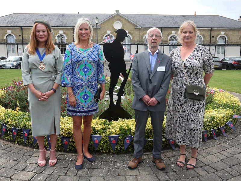 Event taking place at The Pavilions Estate, Gosport. (L-R) Deputy Mayor Councillor Zoe Huggins, MP Caroline Dinenage, Terry Hinkley and Karen Hawke.