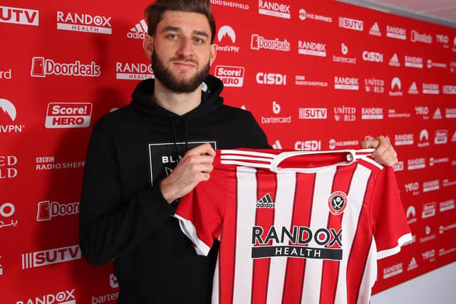 Charlie Goode signs for Sheffield United at the Randox Academy, Sheffield: Simon Bellis/Sportimage