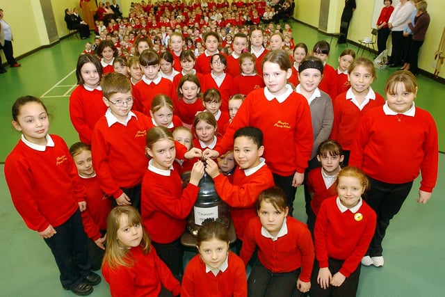 The choir at Brougham Primay School showed its caring side by raising money for the tsunami appeal in 2005.