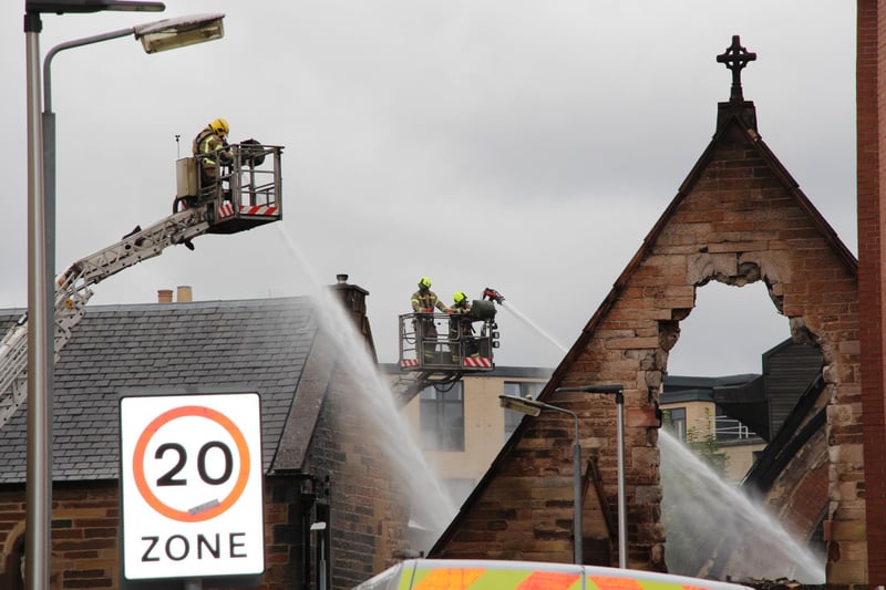 The Scottish Fire and Rescue Service said one person was helped out of the property and given precautionary treatment at the scene in Partick Bridge Street.