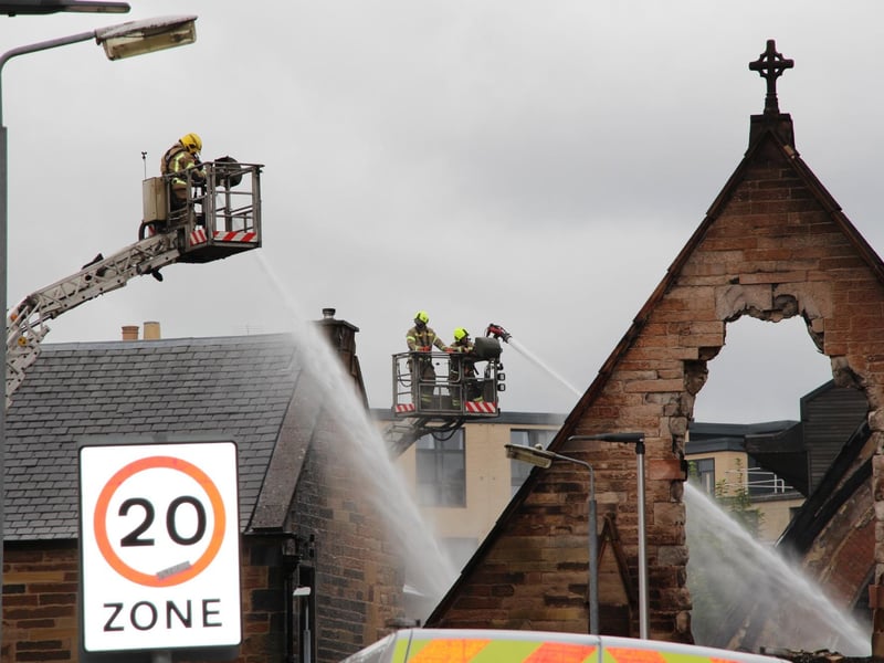 The Scottish Fire and Rescue Service said one person was helped out of the property and given precautionary treatment at the scene in Partick Bridge Street.